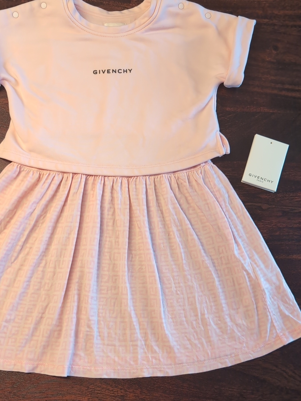 Givenchy Soft Pink Logo Knit Dress